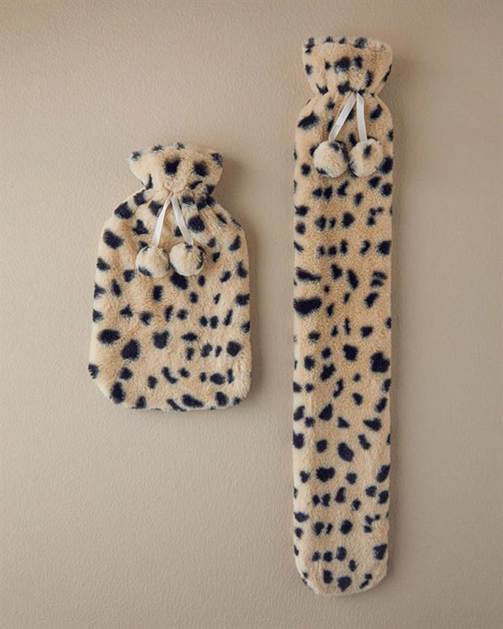 Perna pentru apa calda, Spotty, poliester, 33x19 cm, crem-negru