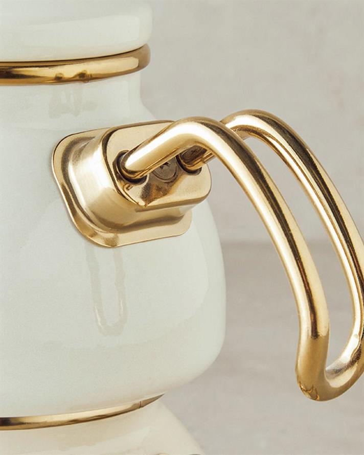 Perro Enamel Mini Size Tea Pot 0,50 lt + 1,1 lt White