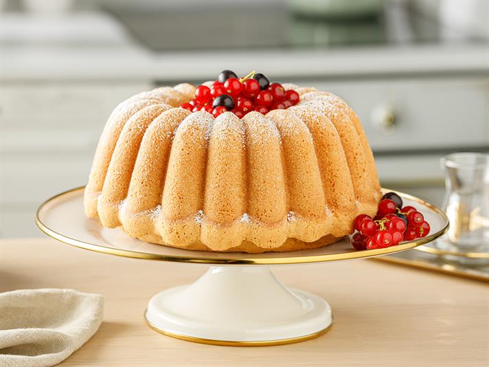 Perrone Emailat Stand Pentru Chec 30 Cm Alb.