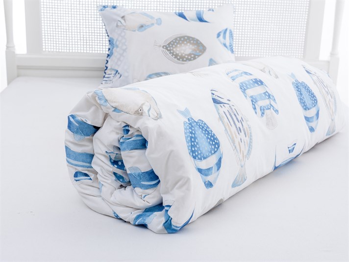 peştilor Cu Bumbac Single Lenjerie De Pat 160x220 cm Bleumarin