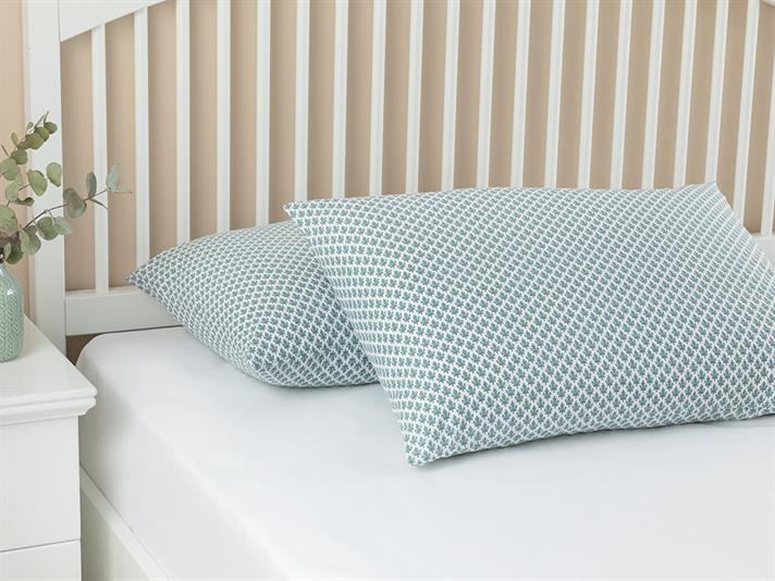 Petit Florets Cu Bumbac Cu 2 Piese Față De Pernă 50x70 cm Seledon