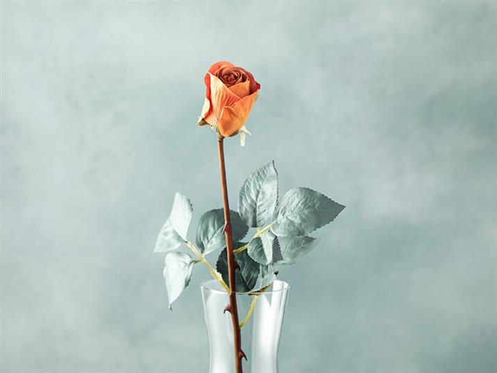 Petit Roses Artificial Flower - One Pc 50 cm Orange,
