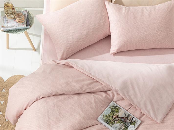 Petite Daisies  Ață vopsită  King Size  SET LENJERIE DE PAT 240x220 cm Pink