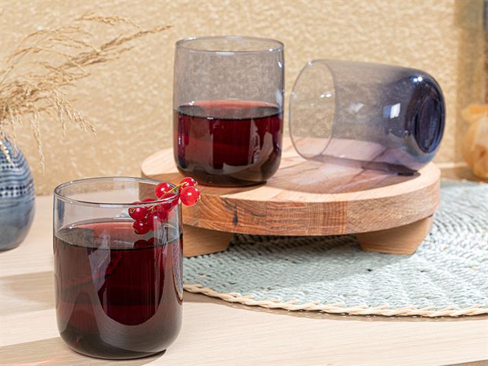 Petunia Glass 3 pcs Glass 270 ml Navy Blue