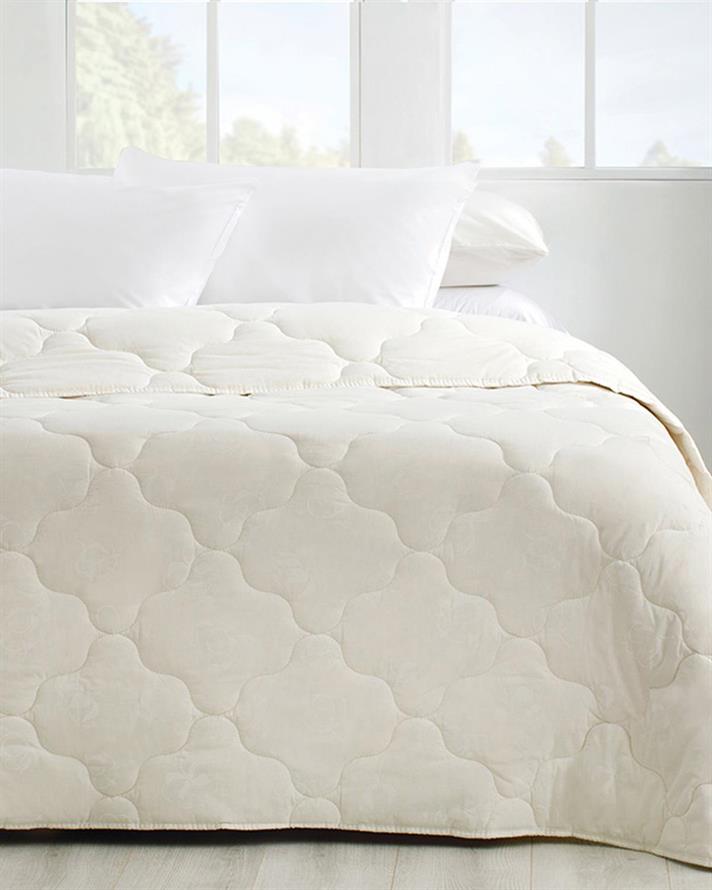 Pilotă, pentru două persoane, Comfy, bumbac, 215x235 cm, alb