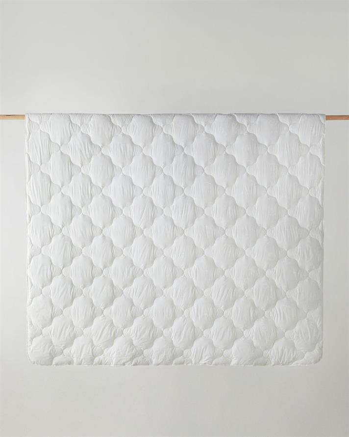 Pilotă, pentru două persoane, Comfy, bumbac, 195x215 cm, alb