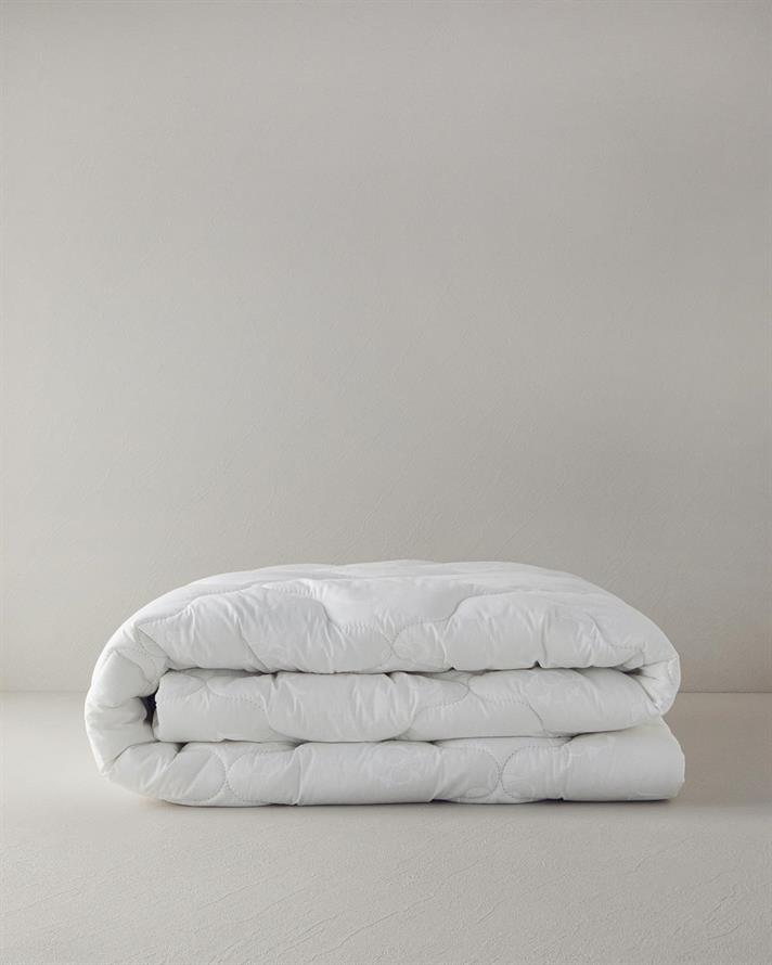 Pilotă, pentru două persoane, Comfy, bumbac, 195x215 cm, alb