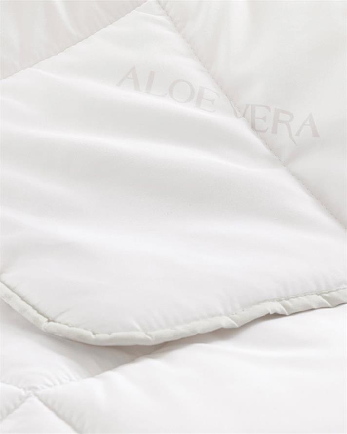 Pilotă, pentru două persoane, Natural, poliester, 235x215 cm, alb