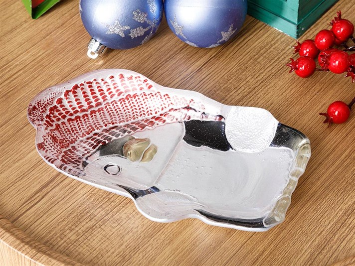 Penguin Glass Appetizers 17 cm Red-White