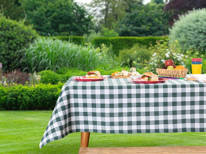 Plaid Cu Bumbac Față De Masă 160x160 cm Verde