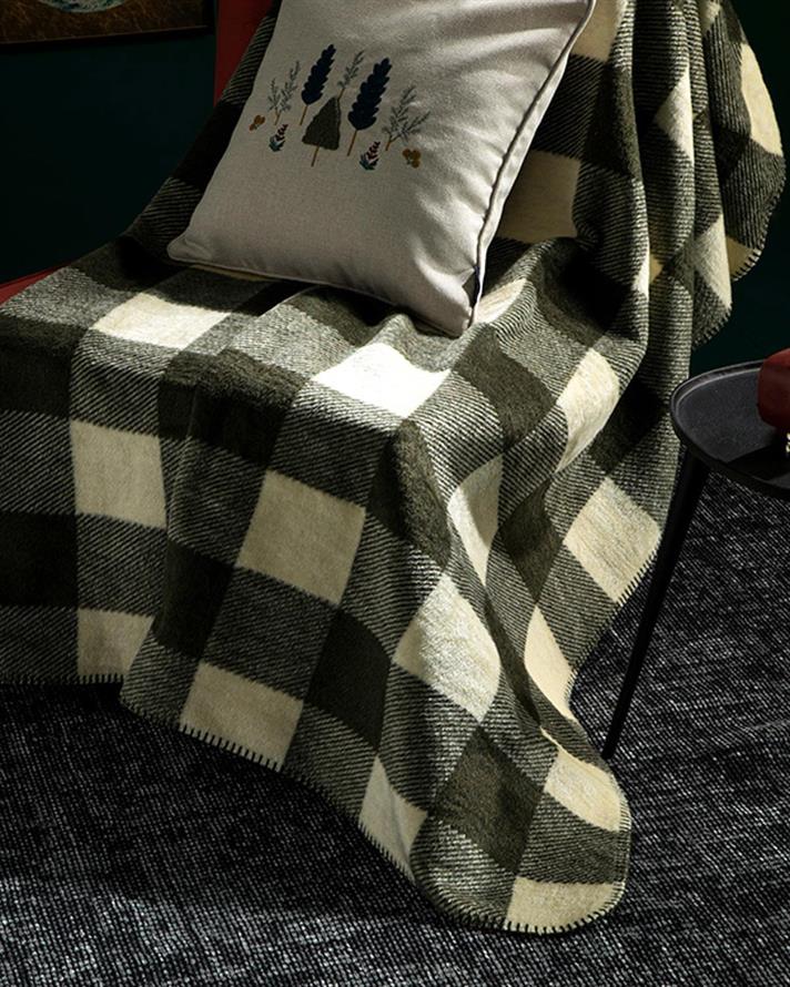 Plaid Acrilic Pătură Televizor 130x170 cm Verde