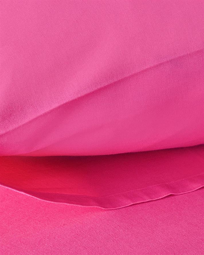 Plain Bumbac Double Set Cearșaf Cu Elastic 160x200 cm Roz închis