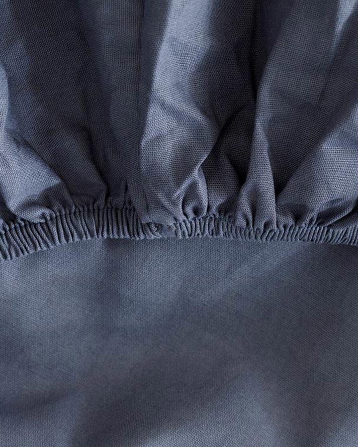Plain Bumbac Double Set Lenjerie De Pat 200x220 cm Albastru - Bleumarin