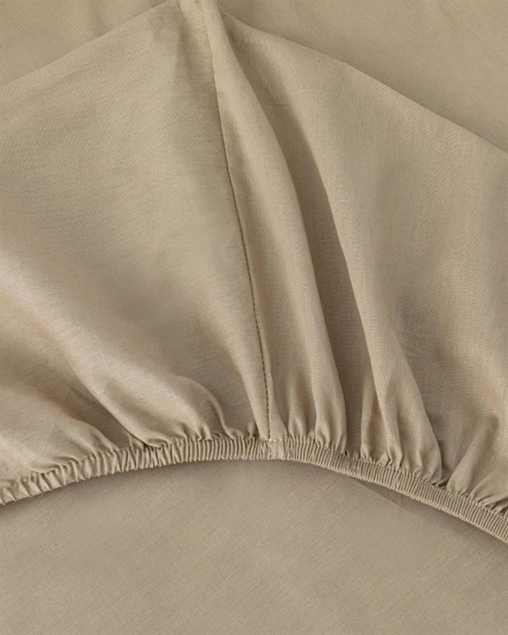 Plain Bumbac Persoană Dublă Set Lenjerıe De Pat 200*220 Cm Kaki - Bej.