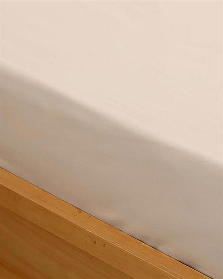 Plain Cearșaf Cu Elastic King Size, Bumbac, 180*200 Cm, Bej-Roșu