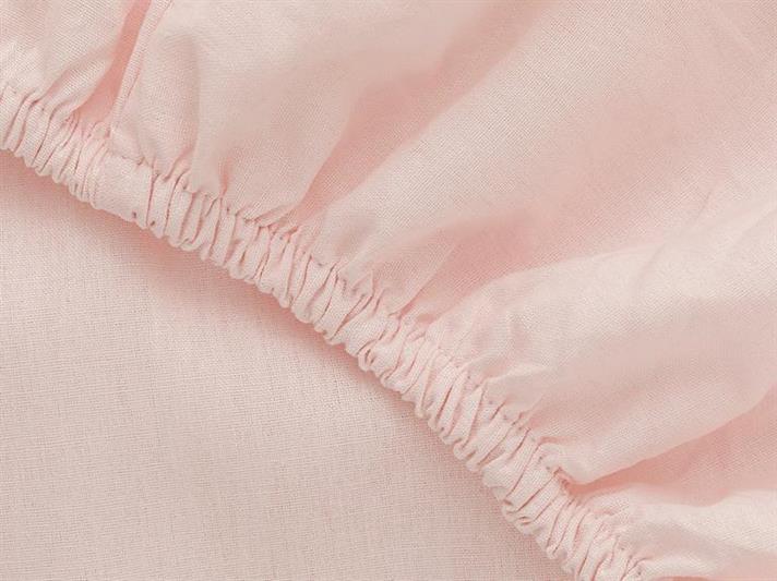 Cearceaf cu elastic, pentru o persoană, Plain, bumbac, 100x200 cm, roz pudră