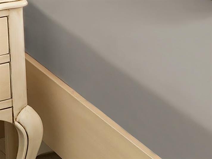 Cearceaf cu elastic, pentru o persoană, Plain, bumbac, 100x200 cm, gri