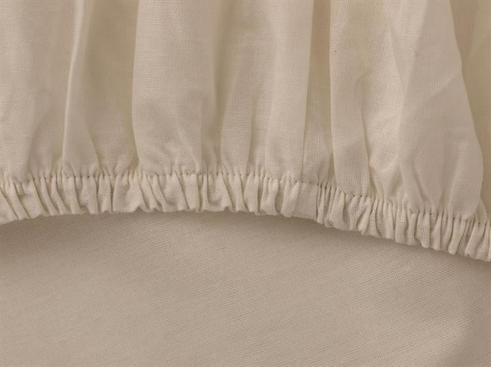 Plain Cearșaf Cu Elastic Super King, Bumbac, 200*200 Cm, Bej-Roșu