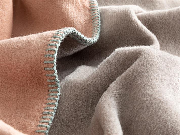 Plain Cu Bumbac Double Pătură 200x220 cm Pudră - Gri