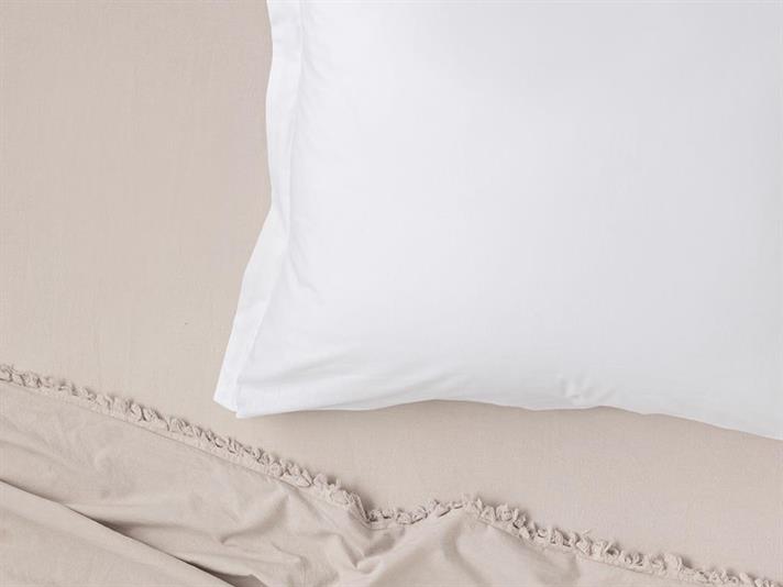 Plain Cu Bumbac Oxford O Singură Piesă Față De Pernă 70x70 cm Alb