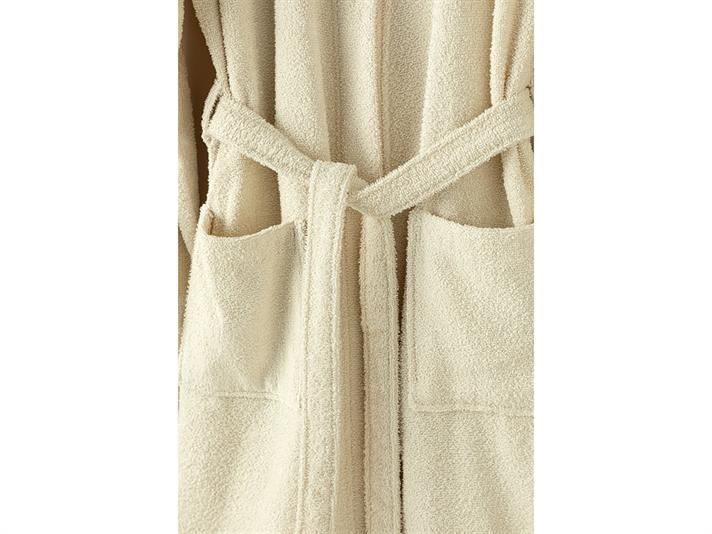 Halat de baie, Plain, bumbac, L-XL, crem