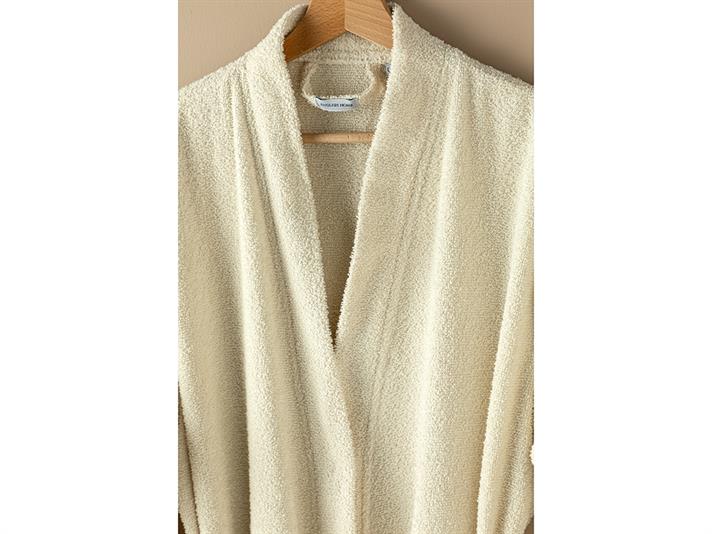 Halat de baie, Plain, bumbac, L-XL, crem