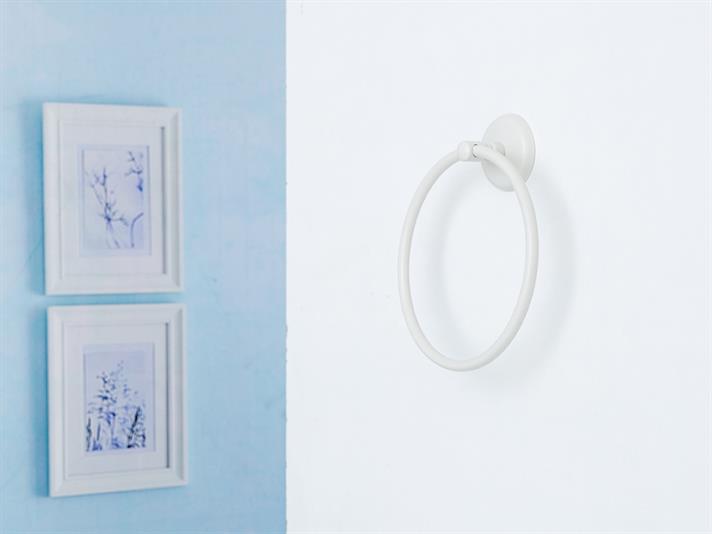 Plain Metal Rundă Suport Pentru Prosop 17,7*15,0 Cm Ecru.