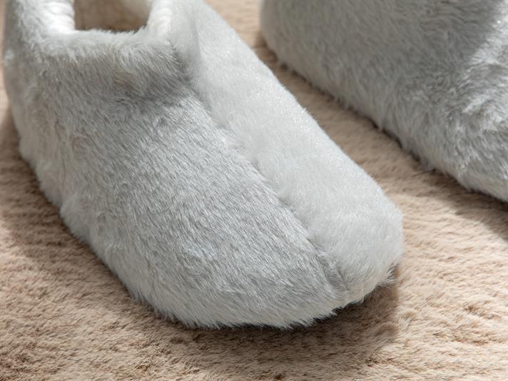 Plain Papuci De Casă Damă, Pluș, 38, Albastru İnchis