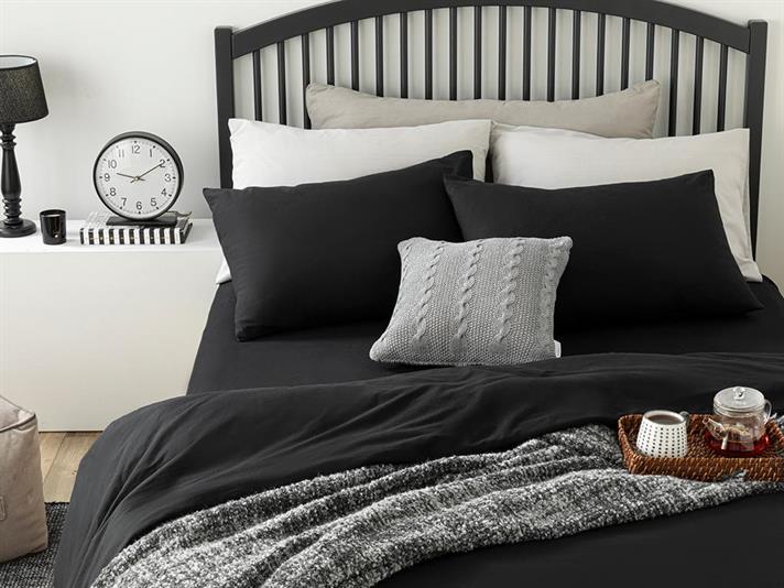 Plain Set Lenjerie De Pat Single, Bumbac, 160*220 Cm, Natural