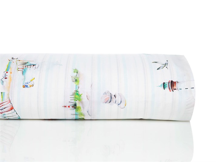 Plaja farului Cu Bumbac Double Lenjerie De Pat 200x220 cm Turcoaz