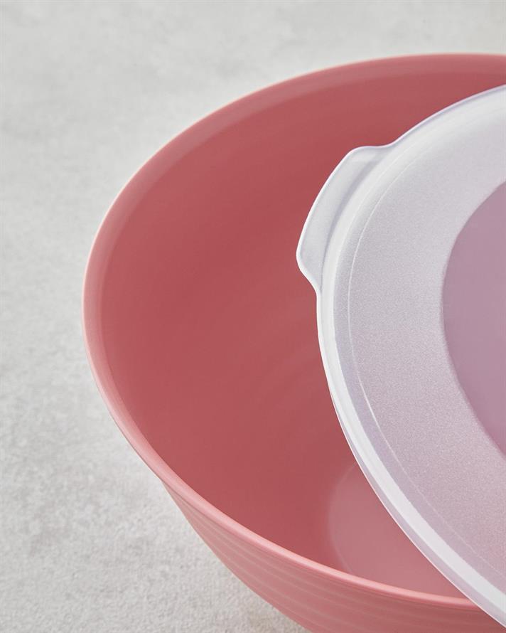 Plastic 3 Piese Recipient Depozitare 1-2-3 Lt Roz