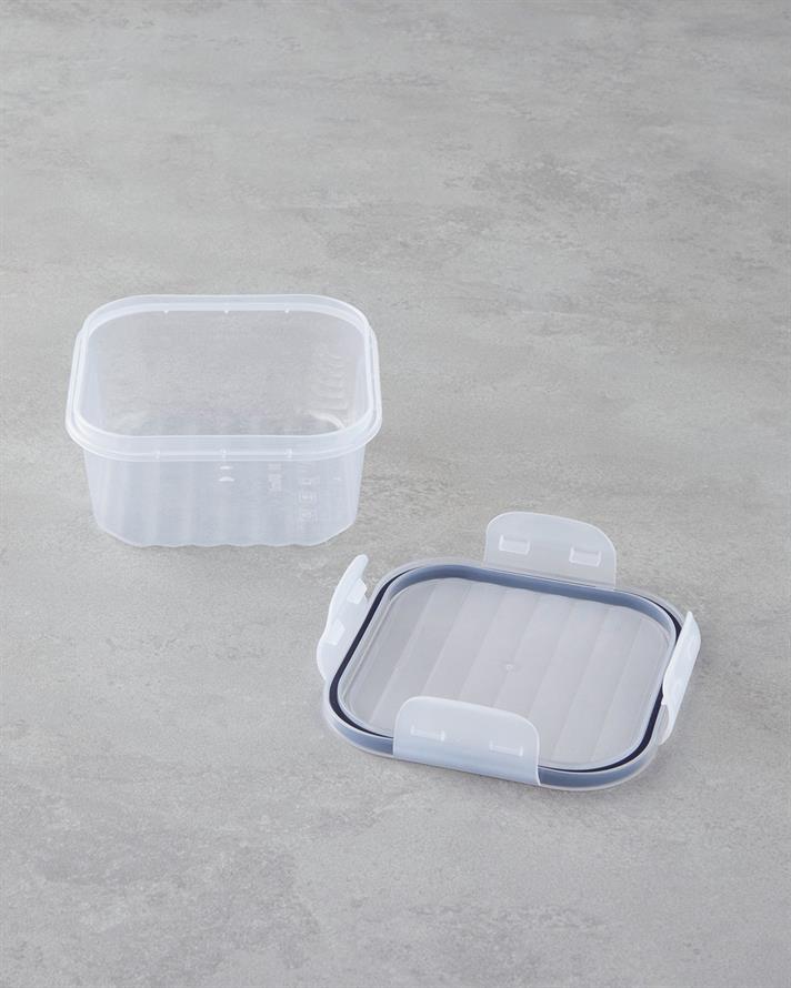 Layla Plastic Recipient Depozitare 400-800-1400 ml Transparent