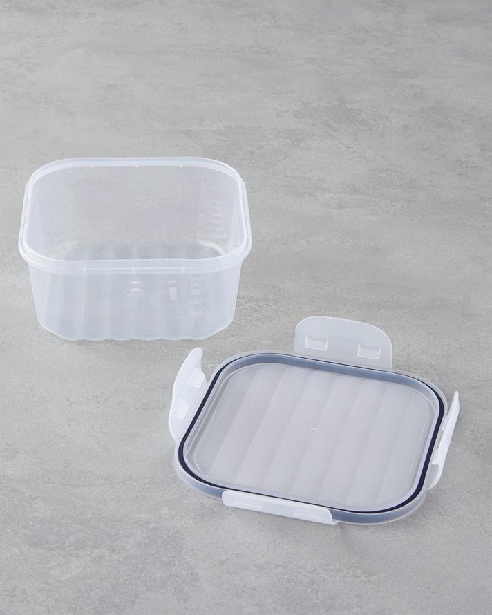 Layla Plastic Recipient Depozitare 400-800-1400 ml Transparent