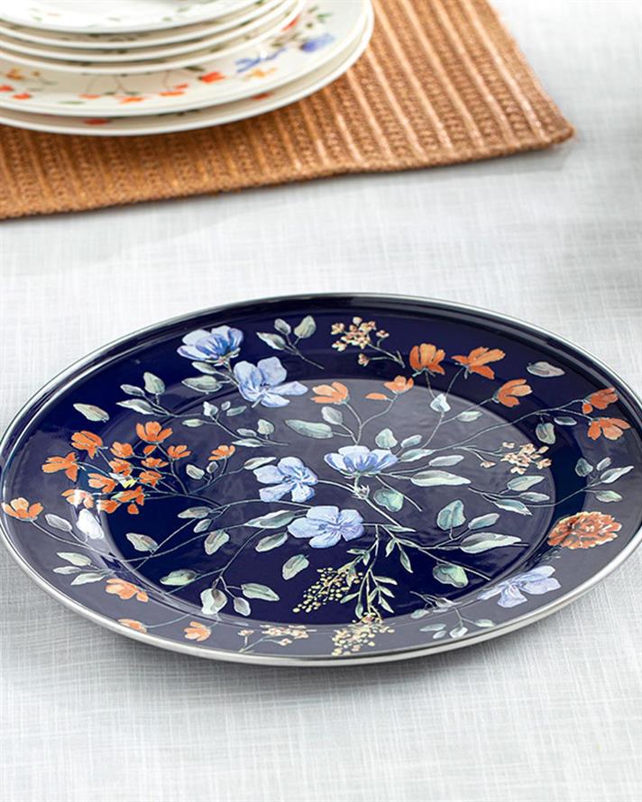 Platou, Belleza, email, 31 cm, albastru Kobalt