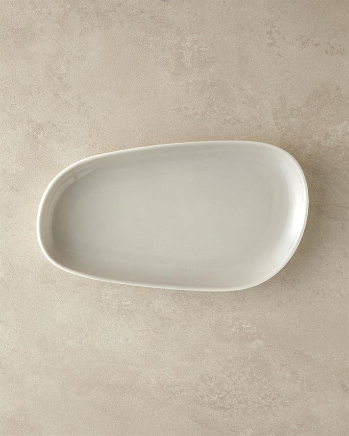 Platou, Bohon, porțelan, 27 cm, gri