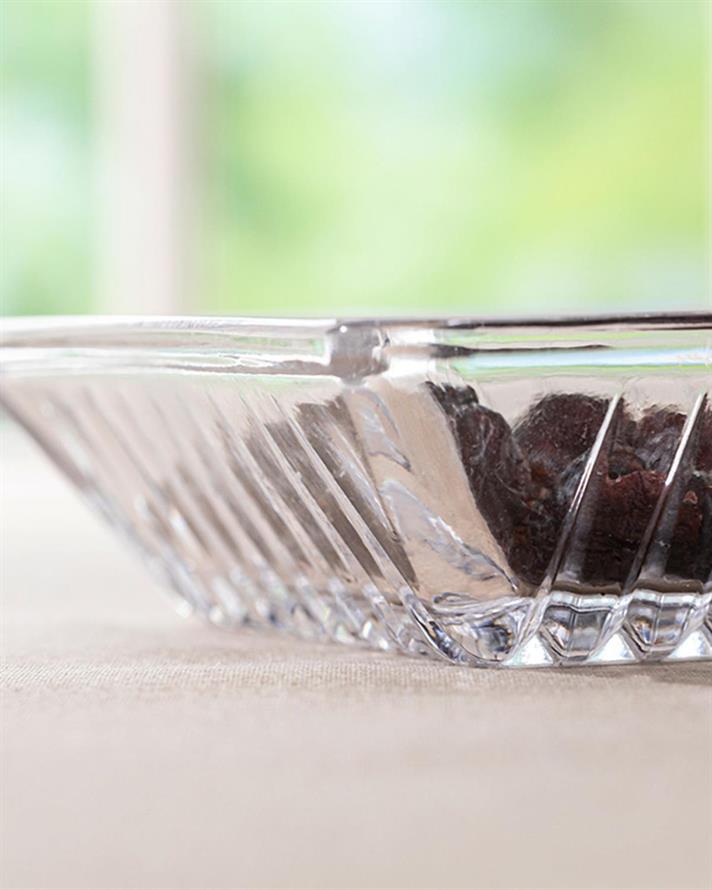 Platou cu 3 compartimente, Ponto, sticlă, 39x15x4 cm, transparent