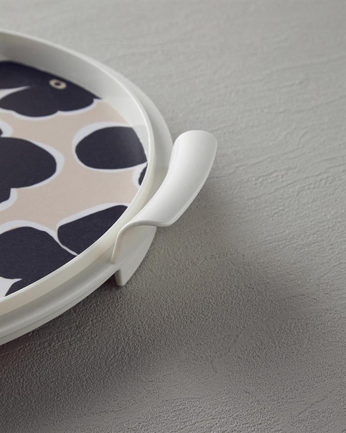 Platou cu capac pentru desert, Boheme, melamină, 31 cm, negru