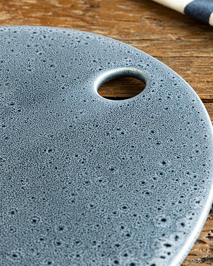 Platou servire, Chera, porțelan, 28x23 cm, albastru indigo