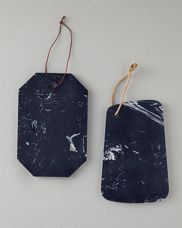 Platou servire, Jade, marmură, 30x20 cm, negru