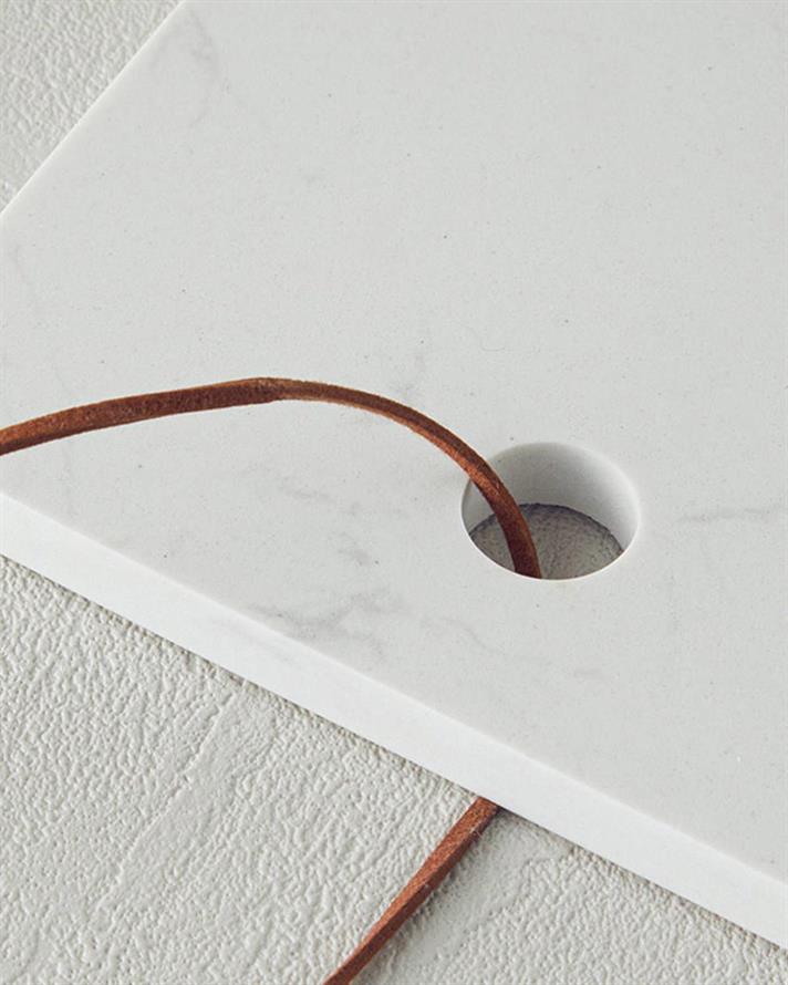 Platou servire, Vera, marmură, 36x15 cm, alb