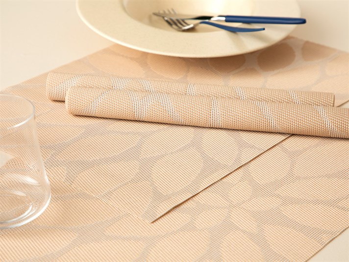 Plumeria PVC 4 Set Place Mat 30x45 cm Beige