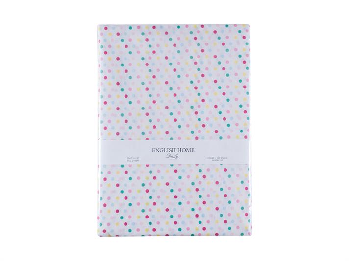 Polka Dot Cu Bumbac Single Cearșaf 160x240 cm Roz