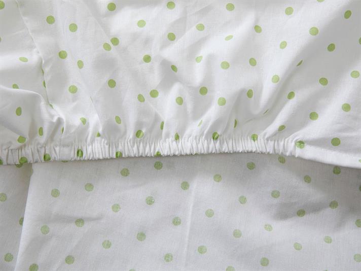 Polka Dot Nou Cu Bumbac Single Cearșaf Cu Elastic 100x200 cm Verde
