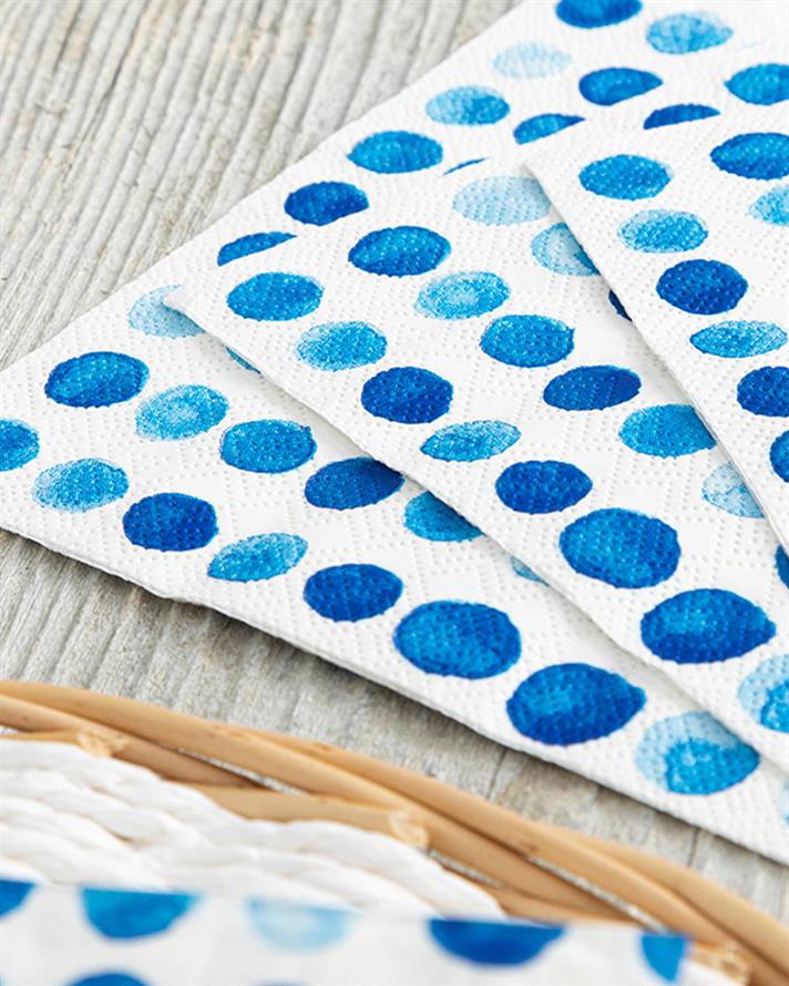 Ponto Paper 20 Set Tissue Napkin 33x33 cm Blue