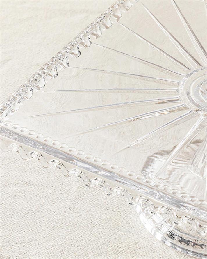 Ponto Glass Cake Stand 25x11 cm Transparent