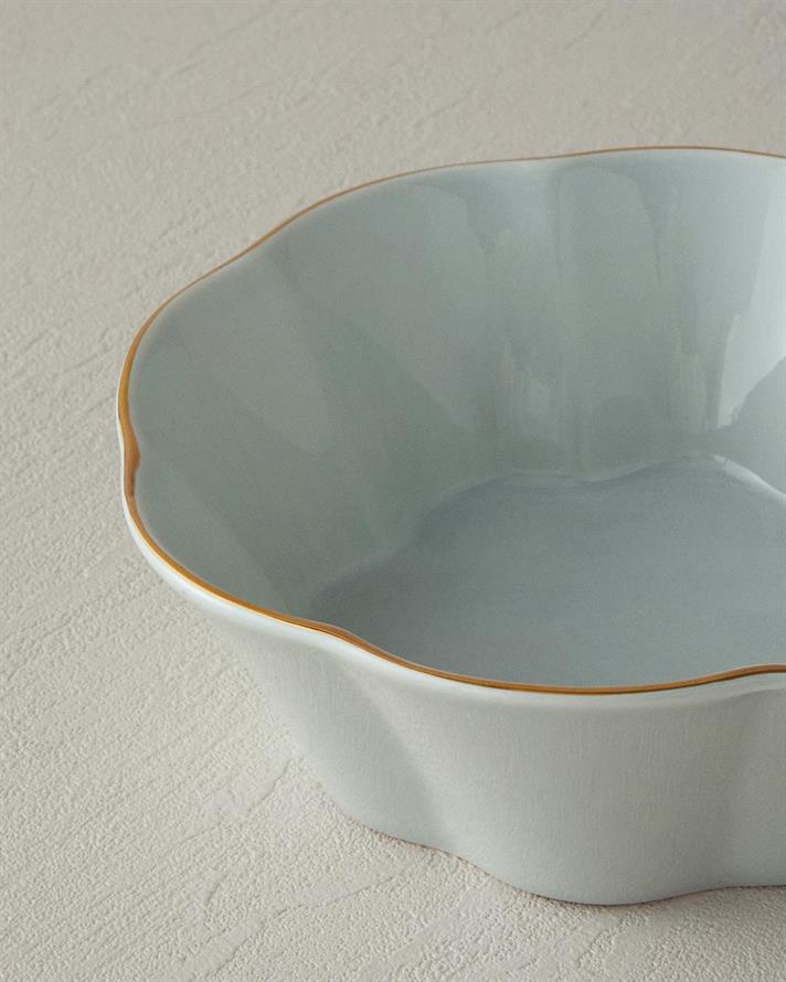 Bol, Pure Flower, portelan, 18 cm, albastru deschis