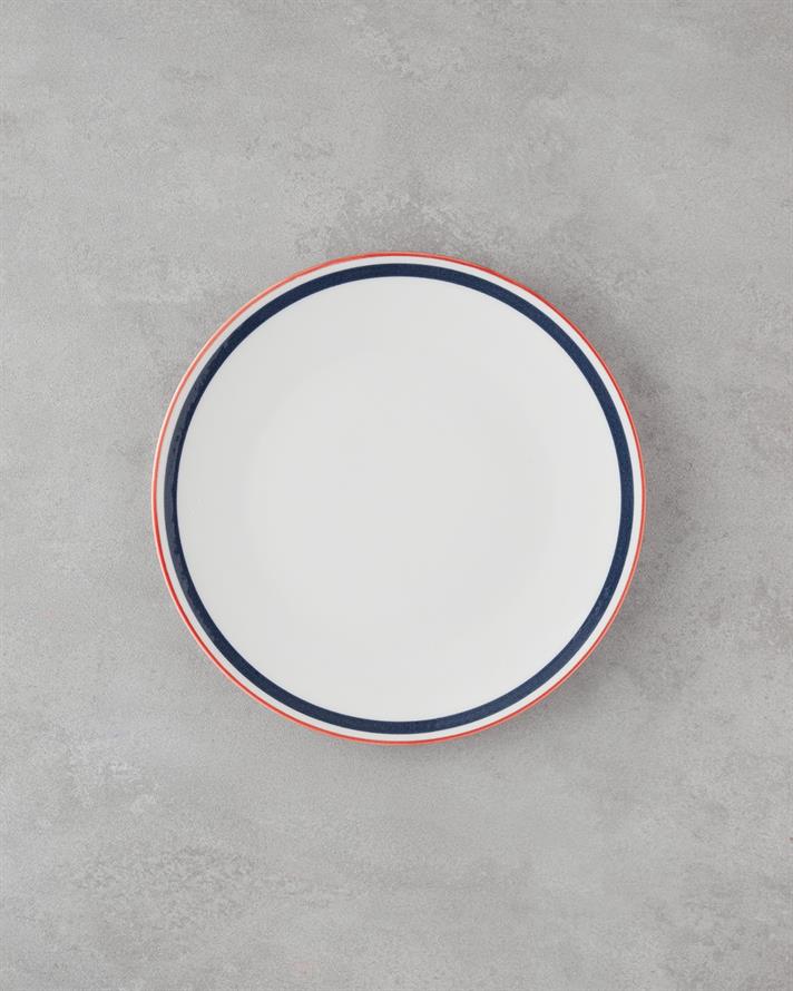 Fanciful Porțelan Bone Platou Servire 25 cm Bleumarin - Roșu