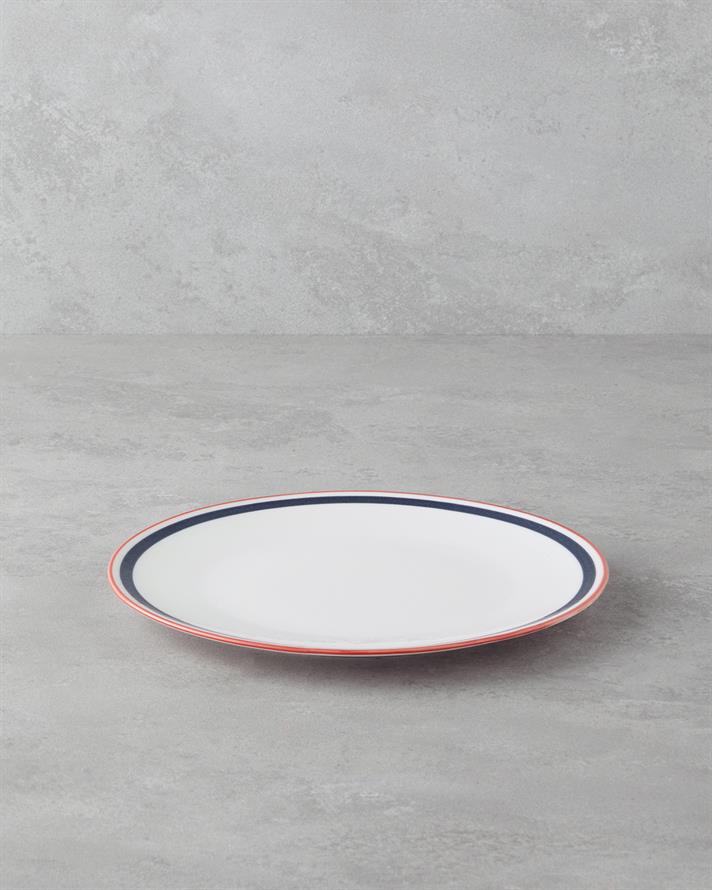 Fanciful Porțelan Bone Platou Servire 25 cm Bleumarin - Roșu