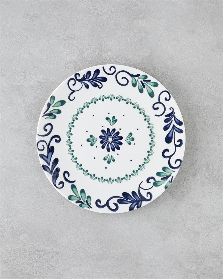 Mistia Porțelan Set mic dejun și prezentare 18 piese 6 persoane Albastru