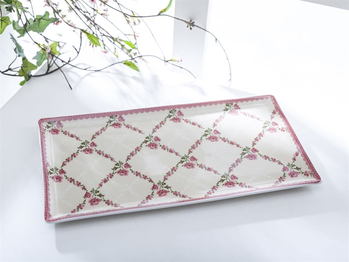Rose Story Bone China Service Plate Pink